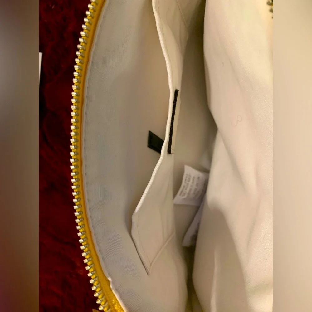 New with Tags Coach Yellow Crossbody Purse with Removable White Clutch - Picture 9 of 9